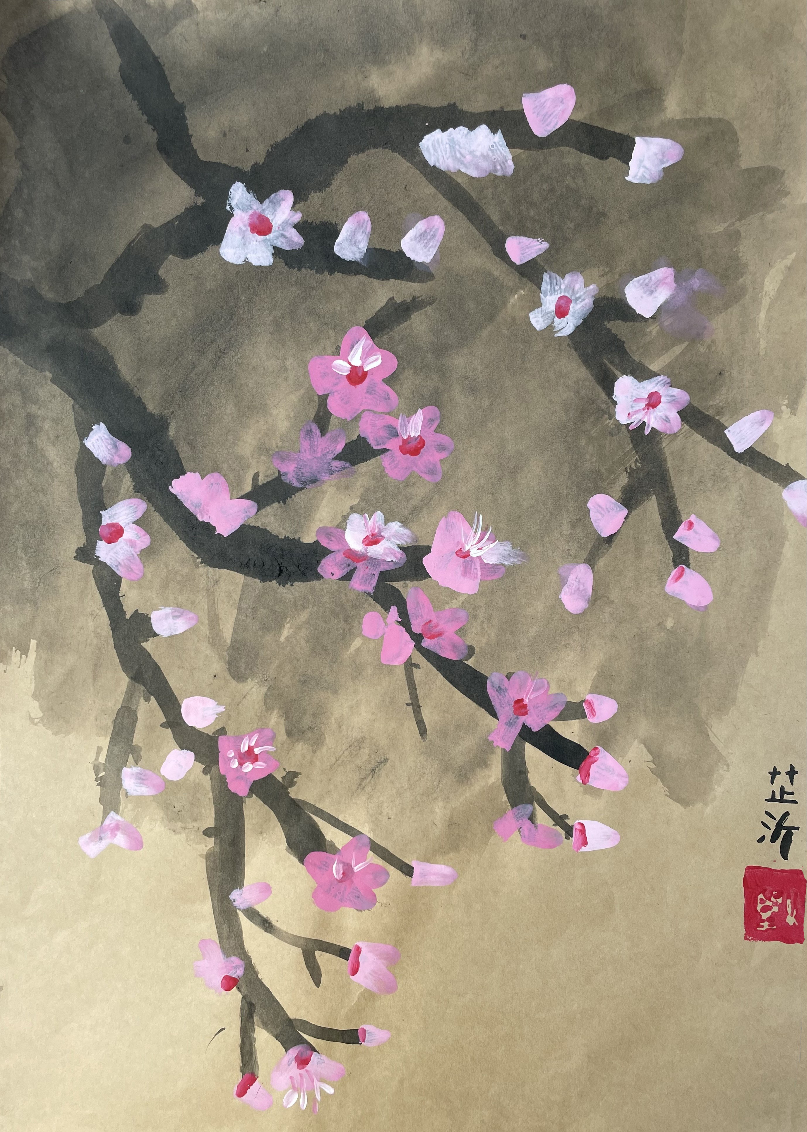 天母-劉芷沂-彩墨梅花-8歲